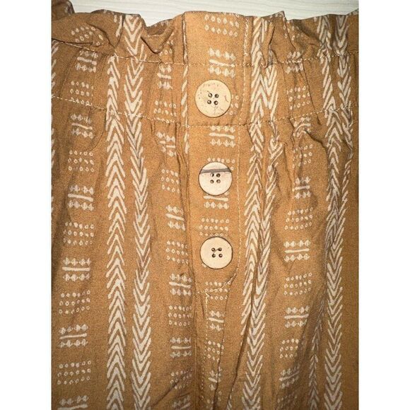 Harper Heritage francesca's Goldenrod Southwest Paperbag Waist Mini Skirt Medium - Picture 4 of 11